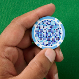 Zwembad Tegels, Blauw Mozaïek Tegels, Geometrisch  Poker Chips