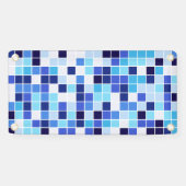 Zwembad Tegels, Blauw Mozaïek Tegels, Geometrisch  Spandoek (Horizontaal)