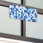 Zwembad Tegels, Blauw Mozaïek Tegels, Geometrisch  Spandoek (Buitenkant Gebouw)
