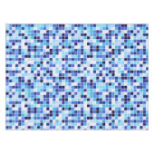 Zwembad Tegels, Blauw Mozaïek Tegels, Geometrisch  Tafelkleed (Voorkant (Horizontaal))
