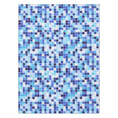 Zwembad Tegels, Blauw Mozaïek Tegels, Geometrisch  Tafelkleed (Voorkant)