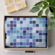 Zwembad Tegels, Blauw Mozaïek Tegels, Geometrisch 