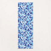 Zwembad Tegels, Blauw Mozaïek Tegels, Geometrisch Yogamat (Voorkant)