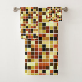 Zwembad Tegels, Bruine Mozaïek Tegels, Geometrisch Bad Handdoek