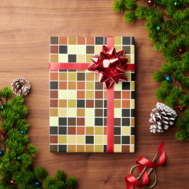 Zwembad Tegels, Bruine Mozaïek Tegels, Geometrisch Cadeaupapier