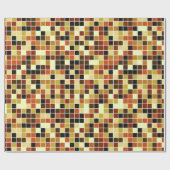 Zwembad Tegels, Bruine Mozaïek Tegels, Geometrisch Cadeaupapier (Vlak)