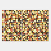 Zwembad Tegels, Bruine Mozaïek Tegels, Geometrisch Inpakpapier Vel (Voorkant 2)