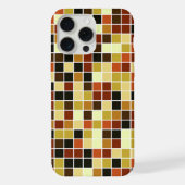 Zwembad Tegels, Bruine Mozaïek Tegels, Geometrisch iPhone Hoesje (Achterkant)