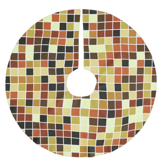 Zwembad Tegels, Bruine Mozaïek Tegels, Geometrisch Kerstboom Rok (Voorkant)