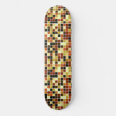 Zwembad Tegels, Bruine Mozaïek Tegels, Geometrisch Persoonlijk Skateboard (Voorkant)