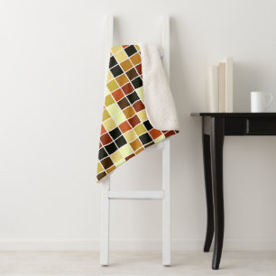 Zwembad Tegels, Bruine Mozaïek Tegels, Geometrisch Sherpa Deken