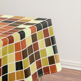 Zwembad Tegels, Bruine Mozaïek Tegels, Geometrisch Tafelkleed