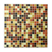 Zwembad Tegels, Bruine Mozaïek Tegels, Geometrisch Tegeltje (Voorkant)