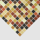 Zwembad Tegels, Bruine Mozaïek Tegels, Geometrisch Tissuepapier (Detail)
