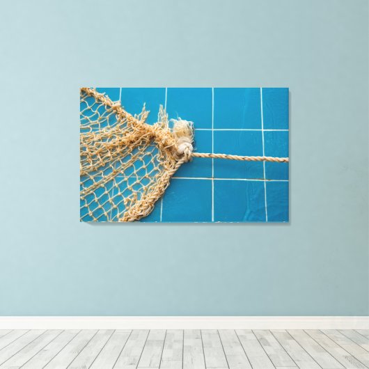 Zwembad Tegels Canvas Afdruk (Insitu (Houten vloer))