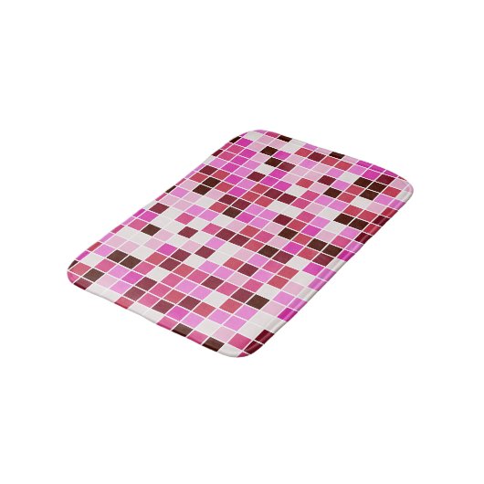 Zwembad Tegels, Roze Mozaïek Tegels, Geometrisch P Badmat (Gekanteld)