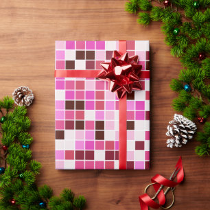 Zwembad Tegels, Roze Mozaïek Tegels, Geometrisch P Cadeaupapier