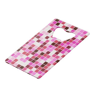 Zwembad Tegels, Roze Mozaïek Tegels, Geometrisch P Creditkaart Flessenopener