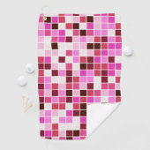 Zwembad Tegels, Roze Mozaïek Tegels, Geometrisch P Golfhanddoek (Insitu)
