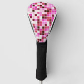 Zwembad Tegels, Roze Mozaïek Tegels, Geometrisch P Golfheadcover (Voorkant)