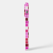 Zwembad Tegels, Roze Mozaïek Tegels, Geometrisch P iPhone Hoesje (Linkerkant)