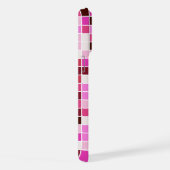 Zwembad Tegels, Roze Mozaïek Tegels, Geometrisch P iPhone Hoesje (Rechterkant)