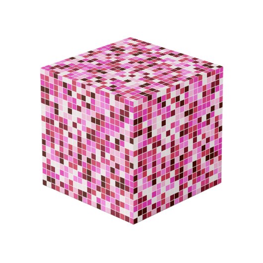 Zwembad Tegels, Roze Mozaïek Tegels, Geometrisch P Kubus (Achter hoekig)