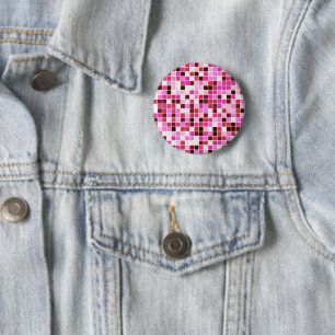 Zwembad Tegels, Roze Mozaïek Tegels, Geometrisch P Ronde Button 5,7 Cm