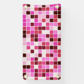 Zwembad Tegels, Roze Mozaïek Tegels, Geometrisch P Spandoek (Verticaal)