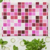 Zwembad Tegels, Roze Mozaïek Tegels, Geometrisch P Theedoek (Gevouwen)