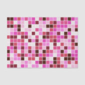 Zwembad Tegels, Roze Mozaïek Tegels, Geometrisch P Tissuepapier (Voorkant)