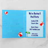 Zwembad Thema Aangepaste Feest Uitnodigingen (Binnen)