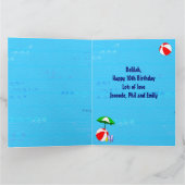 Zwembad Theme Verjaardag Kaart voor Delilah (Binnen)