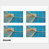 Zwembad tijden rechthoekige sticker (Vel)