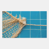 Zwembad tijden rechthoekige sticker (Voorkant)