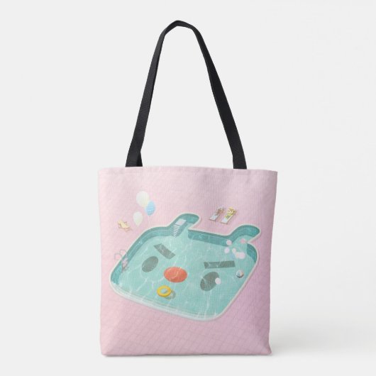 zwembad tote bag (Achterkant)