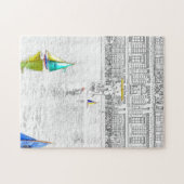 Zwembad van de Jardin du Luxembourg - Parijs Legpuzzel (Horizontaal)