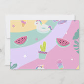 Zwembad Verjaardag Leuk Zomerfeest Foto Kaart (Achterkant)