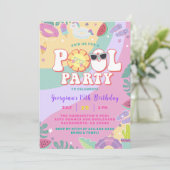 Zwembad Verjaardag Leuk Zomerfeest Kaart (Staand voorkant)