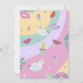 Zwembad Verjaardag Leuk Zomerfeest Kaart (Achterkant)