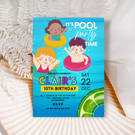 Zwembad Verjaardag uitnodigingen Zwemdas Dye Party