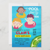 Zwembad Verjaardag uitnodigingen Zwemdas Dye Party (Voorkant)