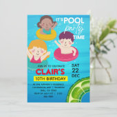 Zwembad Verjaardag uitnodigingen Zwemdas Dye Party (Staand voorkant)