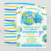 Zwembad Verjaardagsfeest Blauw Groen Geel Kaart (Voorkant / Achterkant)