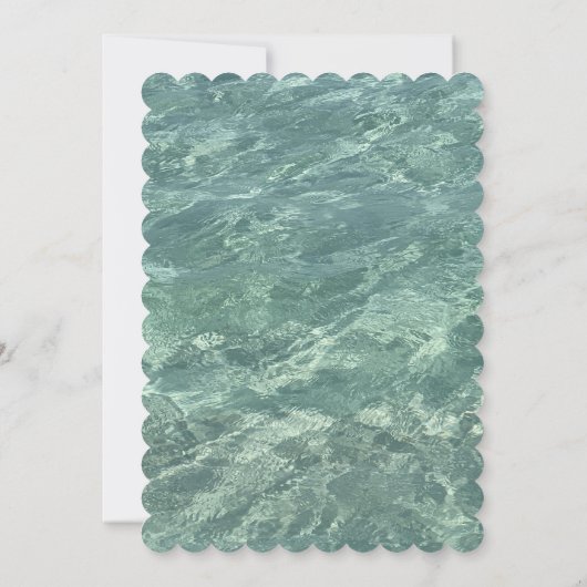 Zwembad Verjaardagsfeest Blauw Water Custom Age Co Kaart (Achterkant)