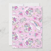 Zwembad Verjaardagsfeest Eenhoorn Flamingo Tropica Kaart (Achterkant)
