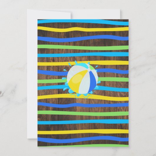 Zwembad Verjaardagsfeest Rubber Eend Blauw Groen H Kaart (Achterkant)