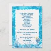 Zwembad Verjaardagsfeest Uitnodigen Kaart (Achterkant)