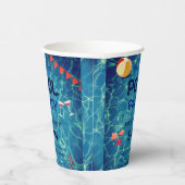 Zwembad Verjaardagsfeest Welkomstbord Papieren Bekers (Rechts)