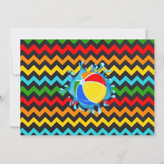 Zwembad verjaardagsfeest zomer bash krijtbord foto kaart (Achterkant)